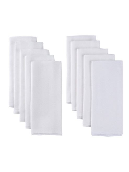 Gerber Baby Boys & Girls, Baby Neutral Prefold Birdeye Diapers With Absorbent Pad, 10 Pack, (one Size)