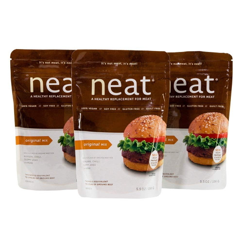Neat - Plant Based - Original Mix (5.5 Oz.) (pack Of 3) - Non-gmo, Gluten-free, Soy Free, Meat Substitute Mix - Vegan