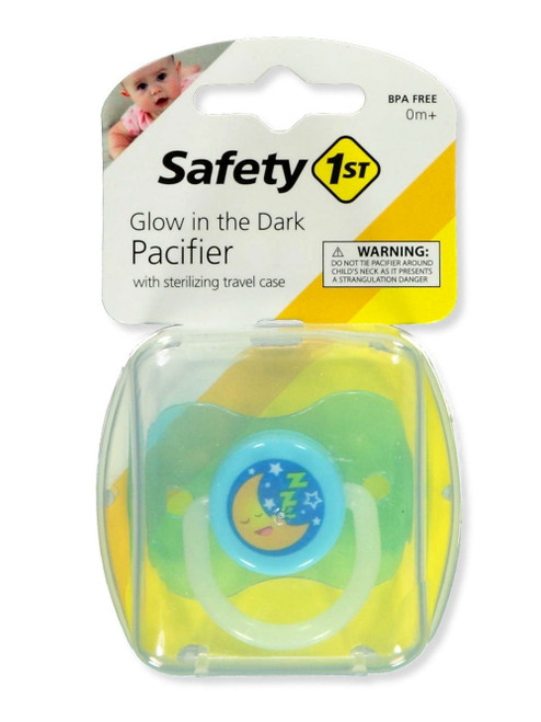 Safety 1st Glow-in-the-dark Pacifier With Sterilizing Travel Case - Blue/multi, One Size
