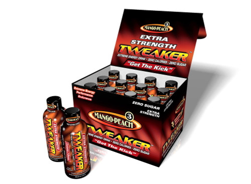 Tweaker Energy Shot, Mango Peach, 2 Fl Oz, 12 Count
