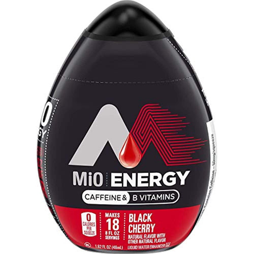 Mio Energy Black Cherry Liquid Water Enhancer, Caffeinated, 1.62 Fl Oz (pack Of 3)