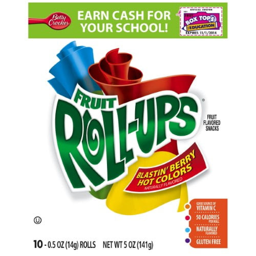 Betty Crocker Fruit Snacks, Fruit Roll-ups, Blastin' Berry