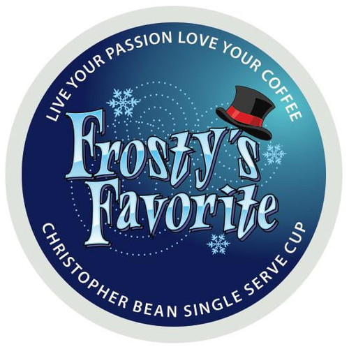 Frosty's Favorite Single Coffee Cup, (regular) 100% Recyclable Single Serve Flavored Pod, 100% Arabica, No Sugar, No Fats, Non-gmo, 18 Cups Of Regular Coffee Per Box - Christopher Bean