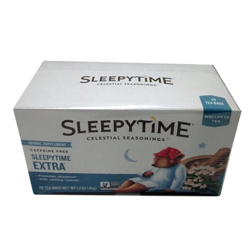 Celestial Seasonings Caffeine Free Herbal Tea, Sleepytime Extra - 20 Bags, 2 Pack
