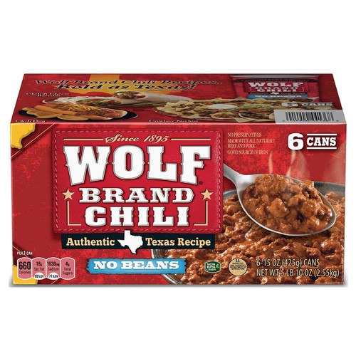 Wolf Brand "no Bean" Chili (15oz., 6pk.)