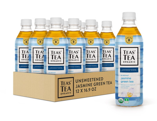 Teas' Tea Unsweetened Jasmine Green Tea, 16.9 Oz. (pack Of 12),