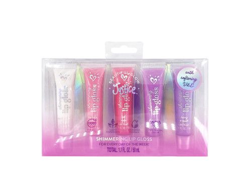 Justice Lip Gloss, 5pk, Assorted Flavors