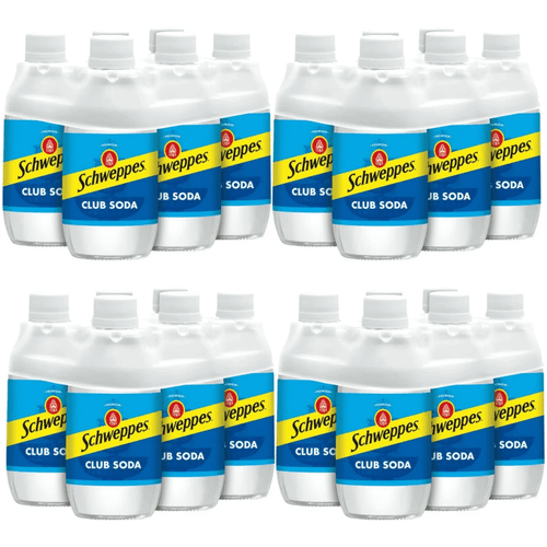 Schweppes Club Soda, 10 Fl Oz Glass, 24 Pack