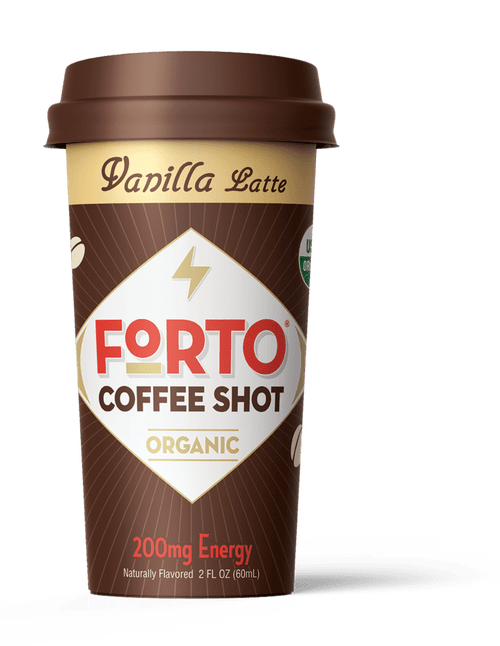 Forto Coffee Shots - 225mg Caffeine, Vanilla Latte, Ready-to-drink On The Go, Cold Brew Coffee Shot - Fast Coffee Energy Boost, 6 Pack