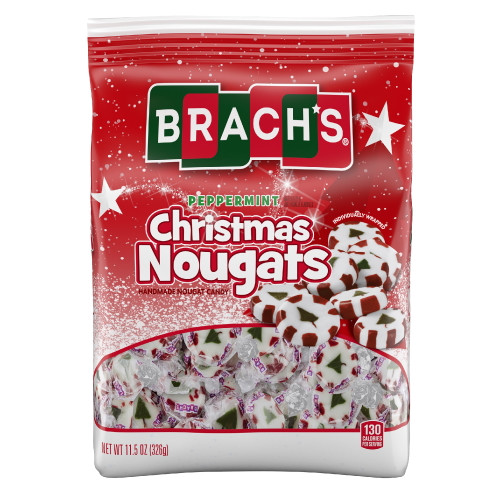 Brach's Holiday Peppermint Nougat Christmas Candy, Stocking Stuffer, 11.5oz