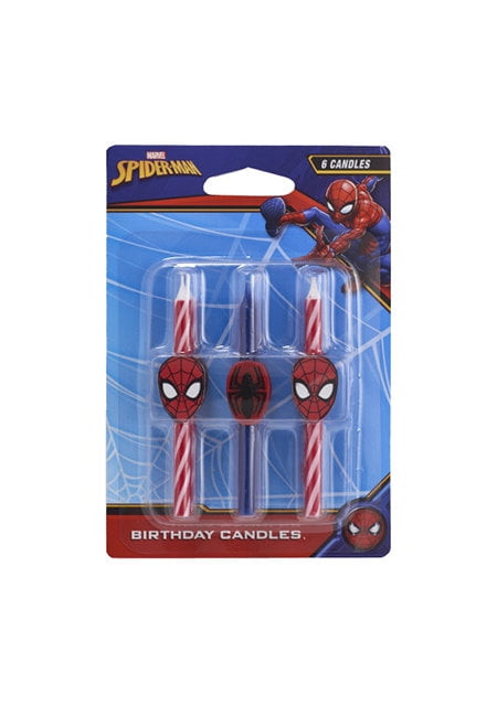 Decopac Birthday Candles 3-1/4 Inch, 6 Marvel's-spider-man Candles
