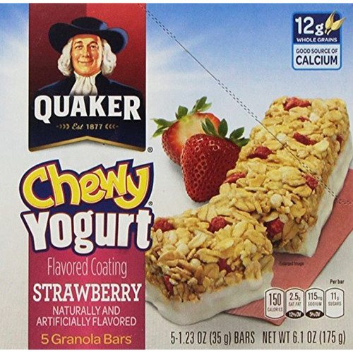 Quaker Chewy Yogurt Strawberry Granola Bars 6.1 Oz (pack Of 3)