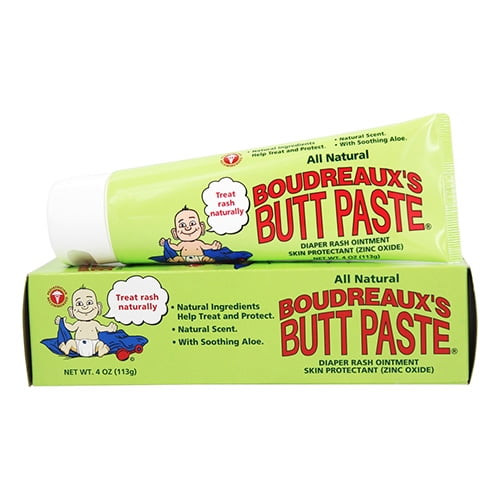 Boudreauxs Butt Paste All Natural Diaper Rash Ointment, Skin Protectant - 4 Oz