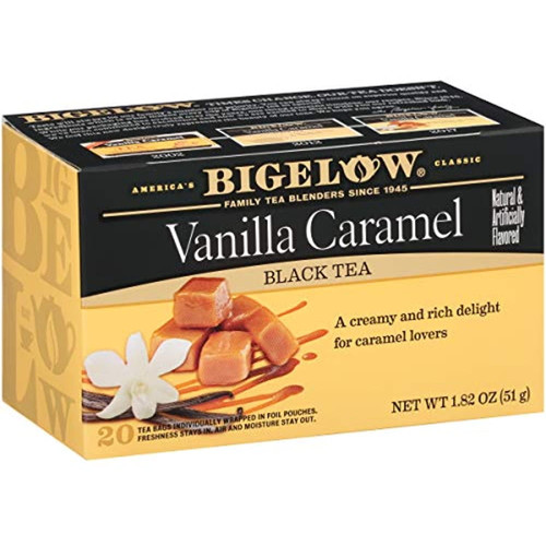 Bigelow Vanilla Caramel Black Tea Bags, 20 Count Box (pack Of 6) Caffeinated Black Tea, 120 Tea Bags Total 20 Count (pack Of 6) New