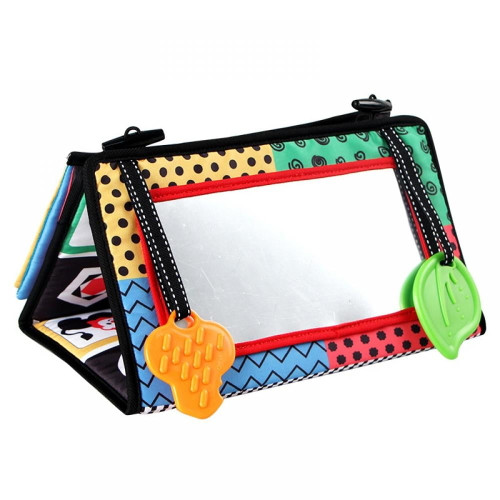 Floor Mirror Toy For Baby Tummy Time, Sensory Toys Black And White High Contrast For Newborn Infant Toddler 0/3/6 Months Gift