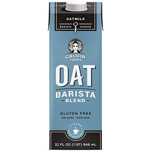 Califia Farms Oat Milk, Original Barista Blend, Shelf Stable, Non Dairy Milk, Creamer, Vegan, Plant Based, Gluten Free, Non Gmo, 32 Fl Oz (pack Of 3)