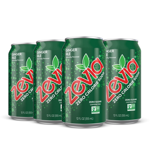 Zevia Zero Calorie, Caffeine-free Ginger Ale, 12 Fl Oz, 6 Pack Cans