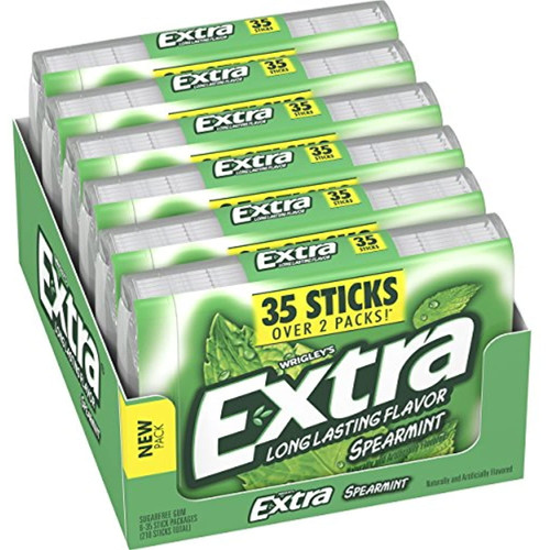 Extra Spearmint Sugar Free Chewing Gum Bulk Pack, 35 Count (6 Pack)