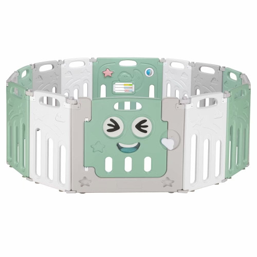 Fordable Baby Playpen, 14 Panel Activity Center Play Yard Safety Hdpe Indoor Outdoor Playards Fence, Kids Playspace