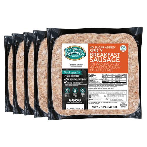 Pedersons Farms No Sugar Added Spicy Breakfast Sausage (5 Pack)