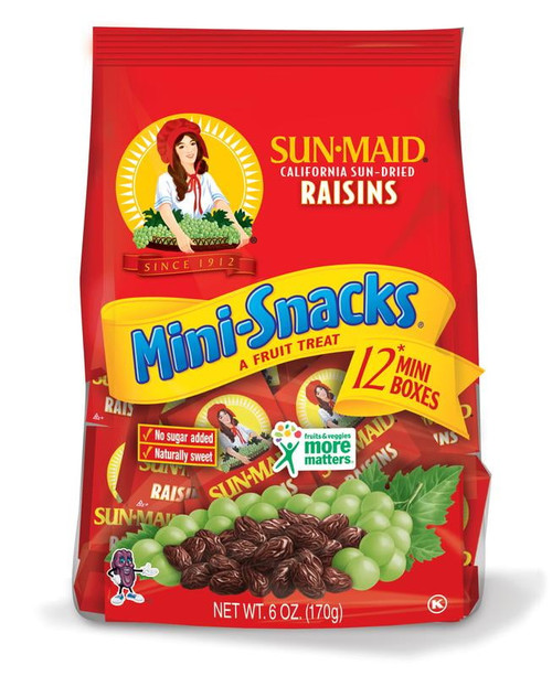 Sun-maid Dried Raisins, 6 Oz, 12 Count