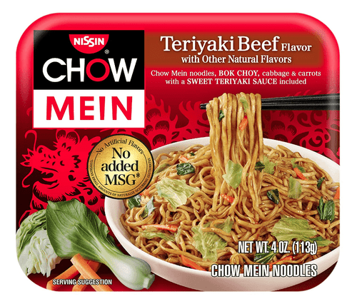 Nissin Chow Mein Premium Teriyaki Beef, 4.0 Ounce (pack Of 12)