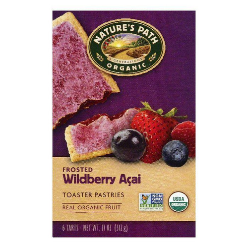 Natures Path Wildberry Acai Frosted Toaster Pastries, 6 Ea (pack Of 12)