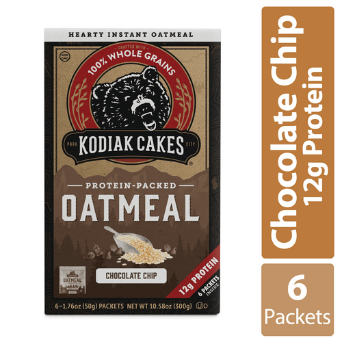 Kodiak Cakes, Instant Oatmeal Chocolate Chip, 1.76 Oz, 6 Packets
