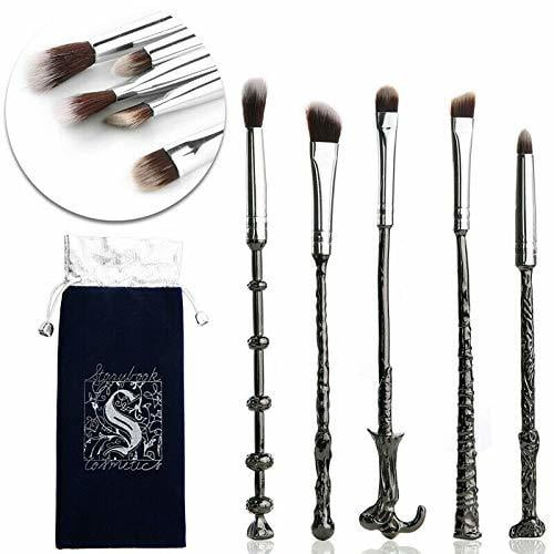 5 Pieces Of Harry Potter Makeup Brushes, For Harry Potter Fans, With Gift Bag, Suitable For Eye Shadow, Foundation And So On, The Best Valentine’s Day Gift, Mother’s Day Gift (plastic Handle)