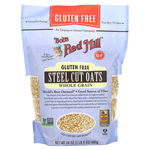 Bob's Red Mill, Steel Cut Oats, Gluten Free, 24 Oz