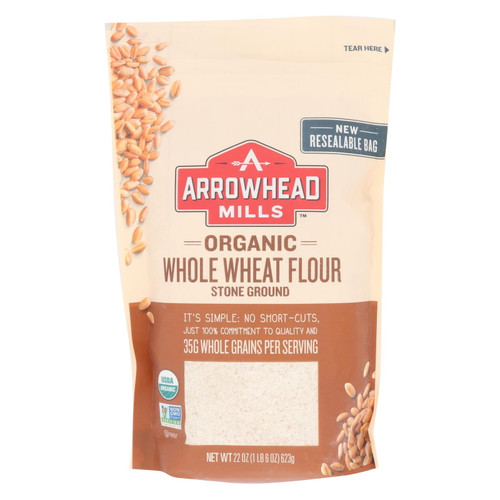 Arrowhead Mills Organic Whole Wheat Flour 22 Oz Pack Of 3