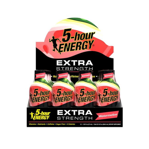 5-hour Energy  1.93 Oz 5-hour Energy Extra Strength Sugar Free Watermelon Energy Shot - Pack Of 12