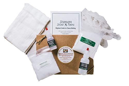 Standing Stone Farms Beginner Cheese Making Kit - Mozzarella, Burrata, Burricota, Chevre, Ricotta, Mascarpone & Butter!
