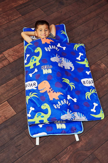 Everyday Kids Nap Mat With Removable Pillow - Roarin' Dinos