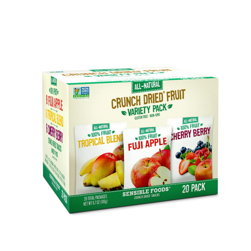 Sensible Foods Crunch Dried Fruit Variety Pack (0.34 Oz., 20 Ct.)