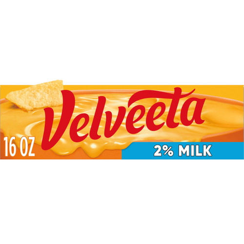 Velveeta 2% Milk Reduced Fat Melting Cheese Dip & Sauce With 25% Less Fat, 16 Oz Block