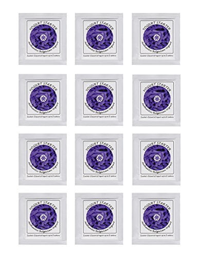 Yogurt Starter Cultures - Pack Of 12 Freeze-dried Culture Sachets For Authentic Bulgarian Yogurt (12)