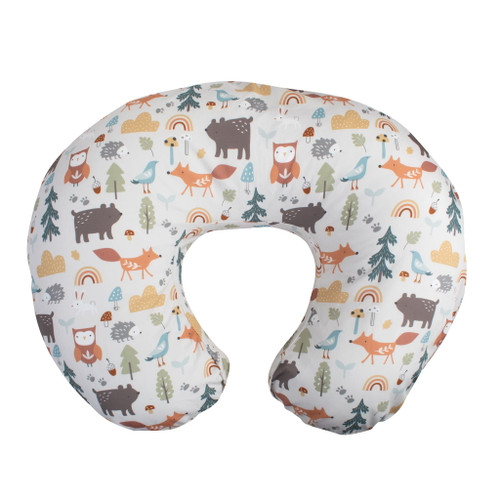 Boppy Nursing Pillow Cover Original | Spice Woodland Animals | Cotton Blend Fabric | Fits Boppy Bare Naked, Original And Luxe Breastfeeding Pillow | Awake Time Only