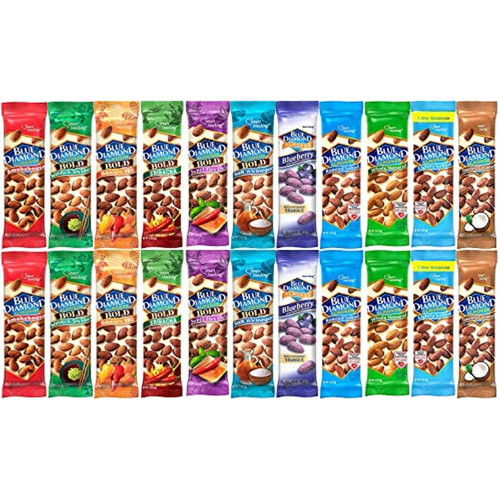 Blue Diamond Almonds Variety Pack (11 Flavors / 22 Bags / 1.5-ounce Bags)