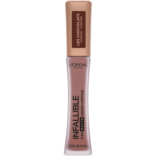 L'oreal Paris Infallible Pro Matte Les Chocolats Scented Liquid Lipstick, Box O Chocolate, 0.21 Fl. Oz.