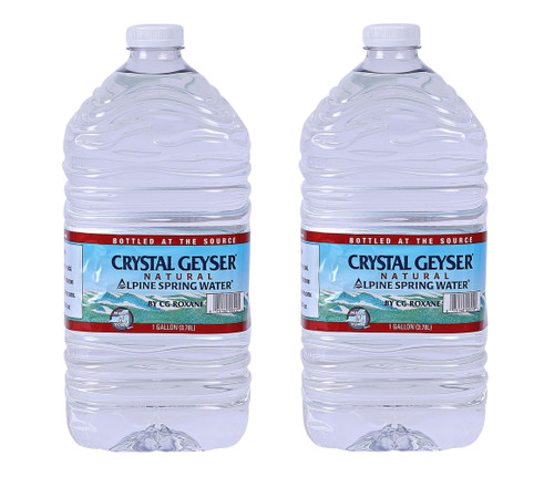 Crystal Geyser Natural Alpine Spring Water, Purified Drinking Water, 1 Gallon Jug, Pack Of 2