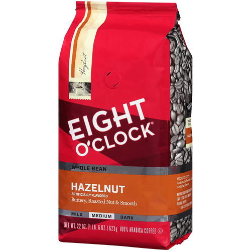 Eight Oclock Whole Bean Coffee, Hazelnut, 22 Ounce