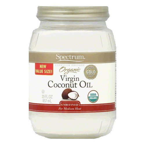 Spectrum Unrefined Value Size Virgin Coconut Oil, 29 Oz (pack Of 6)