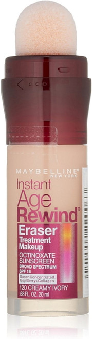 Maybelline New York Instant Age Rewind Eraser Treatment Makeup, Creamy Ivory [120] 0.68 Oz