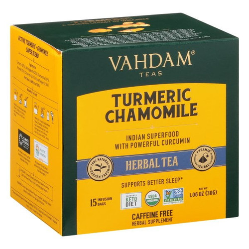 Vahdam Teas: Tea Herbal Chamomile Bag, 1.06 Oz