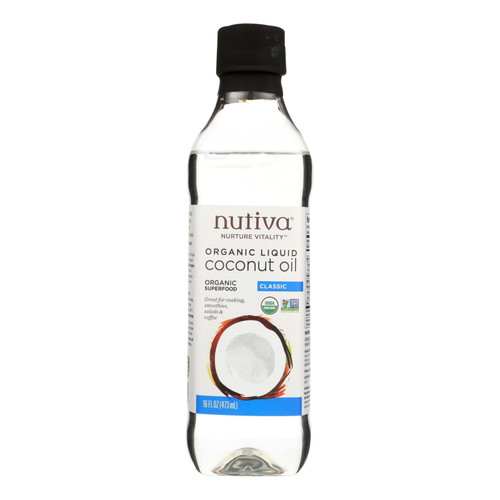 Nutiva Organic Liquid Coconut Oil Classic 16 Fl Oz Pack Of 3