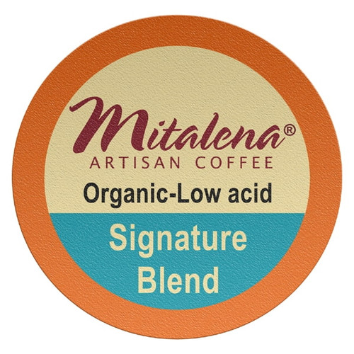 Mitalena Gourmet Coffee Organic Signature Blend Medium Roast Coffee Pods, 96 Ct