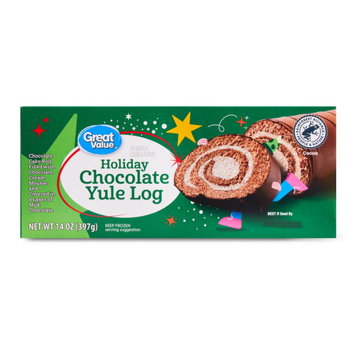 Great Value Holiday Chocolate Yule Log, Frozen, 14 Oz