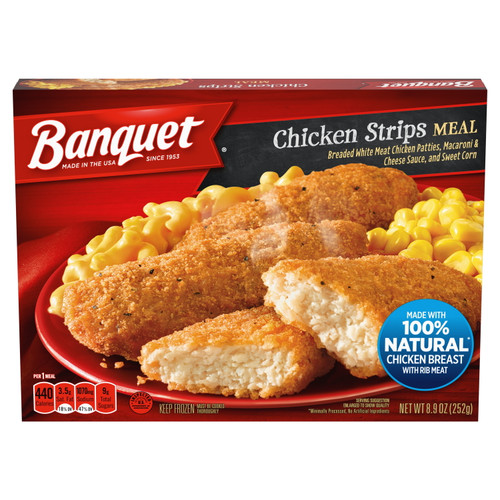 Banquet Classic Chicken Strips Frozen Single Serve Meal, 8.9 Ounce