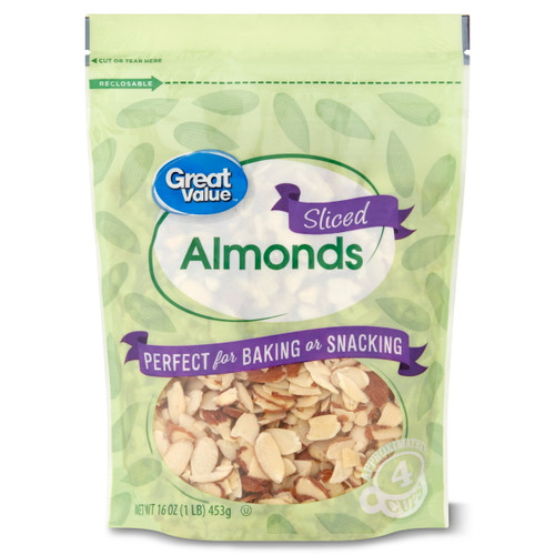 Great Value Sliced Almonds, 16 Oz